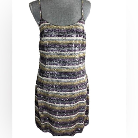 Alice + Olivia Silk Sequin Mini Dress - Picture 2 of 5